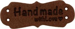 Velour Label Handmade with Love brown