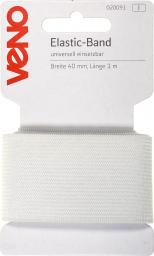 Elastic tape soft 40mm white