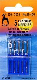 Sewing Machine Needle Leather 130/705 80-100 5pc