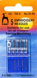 Sewing Machine Needle Embroidery 75-90  5pc