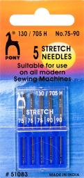 Sewing Machine Needle Stretch 130/705 75-90 5pc