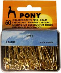 Safety Pins Guarded Brass 38mm