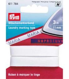 Laundry mark tape co 11mm iron-on wht 3m