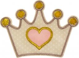 Crown with heart brown
