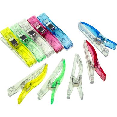 Fabric clips Large 10 pcs colorful 