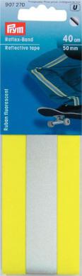 Reflex-Band 50 mm selbstklebend gelb / silber 