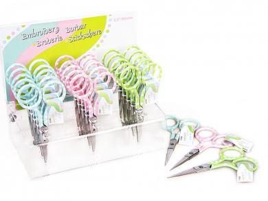 Embroidery Scissors Dots Display 3X6Pc 