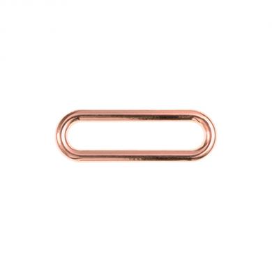 Oval ring 30mm shiny rose gold 