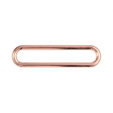 Oval ring 40mm shiny rose gold 