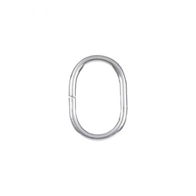 Oval rings 25mm silver 
