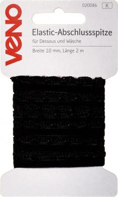 Elastic fancy lace 10mm black 