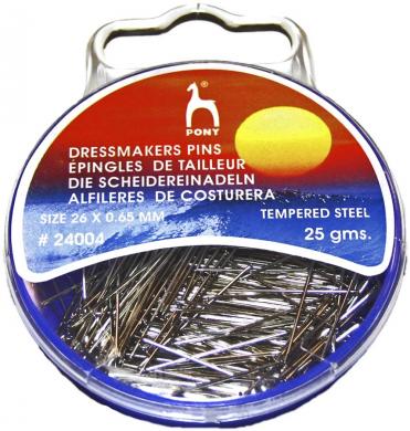 Dressmarkers Pins 0,65 x 26 mm silver 