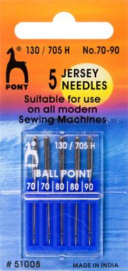 Sewing Machine Needle Jersey 130/705 70-90 5pc 