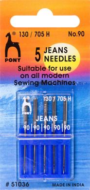 Sewing Machine Needle Jeans 130/705 90 5pc 