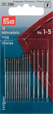 Sew ndls sharps H&T 1-5 go-col     16pc 
