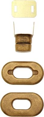 Turn clasp f. bags antique brass 1pc 