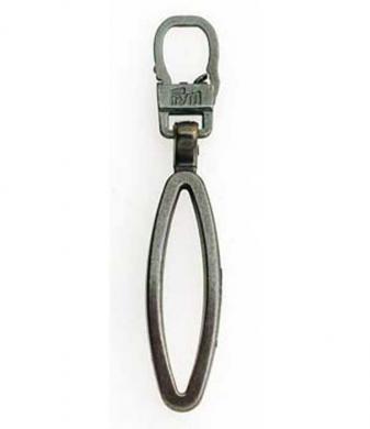Fashion zip puller Loop black oxid   1pc 