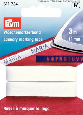 Wäschemarkierband BW aufbügelbar 11 mm weiß 