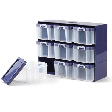 Organizer case with 9 boxes 