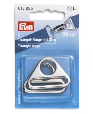 Triangel-Ringe mit Steg 30 mm silberfarbig 