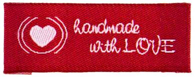 Label handmade with love 