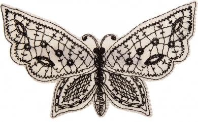 Application butterfly lace black/white 