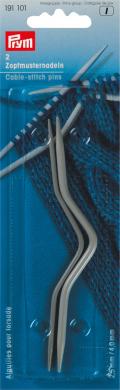 Cable stitch ndl alu 2.5+4mm grey   2 pc 