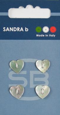 SB-Knopf 2-Loch 11 mm  Perlmutt Herz 