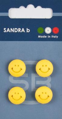 SB-Knopf Unternäher 12,5 mm gelb Smiley 