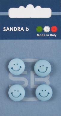 SB-Knopf Unternäher 12,5 mm hellblau Smiley 