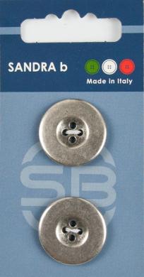 SB-Knopf 4-Loch 23 mm Silber Metall 