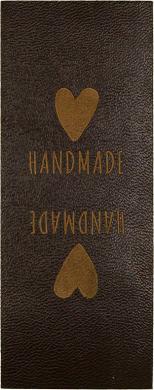 Foldable Label leather imitation handmade brown 