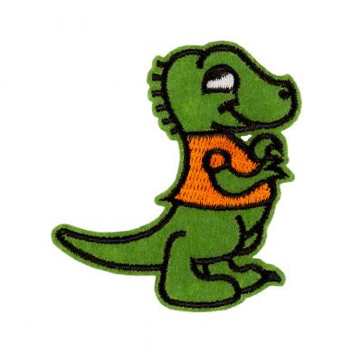 Applikation Dino grün mit Shirt  