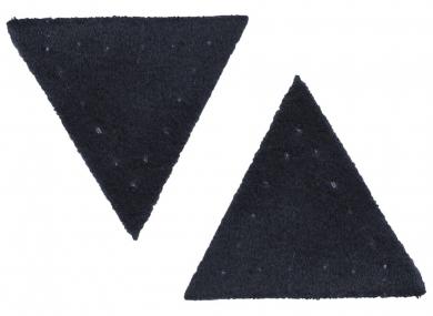 Motif triangle buckskin imitation blue 