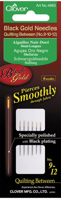 Wholesale Quilt Needle No.9/10/12 Black Gold Pin 6Pcs.