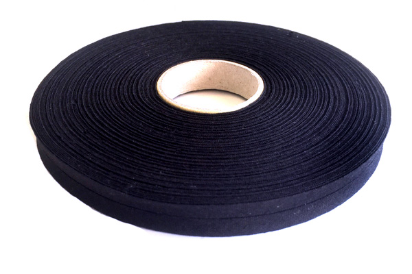 Großhandel Schrägband Baumwolle 24/12 mm schwarz