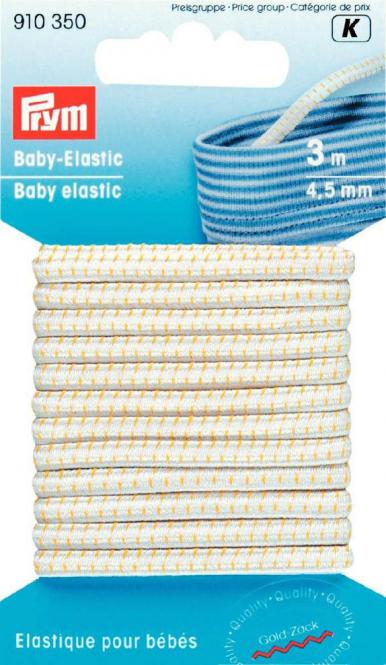 Wholesale Baby Elastic 4.5 mm white 3m