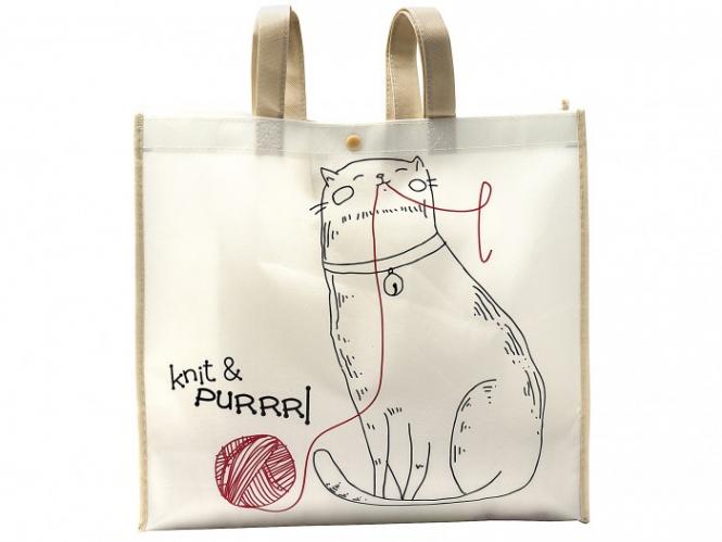 Großhandel Shopping Bag Knit & Purrrl Cat