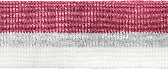 Großhandel Bündchen 40mm pink/silber/weiß