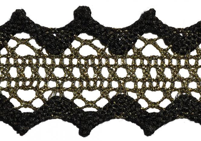 Wholesale Bobbin Lace 38Mm With Lurex Threads