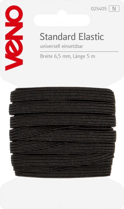 Wholesale Standard Elastic Self-Service 6,5mm Black