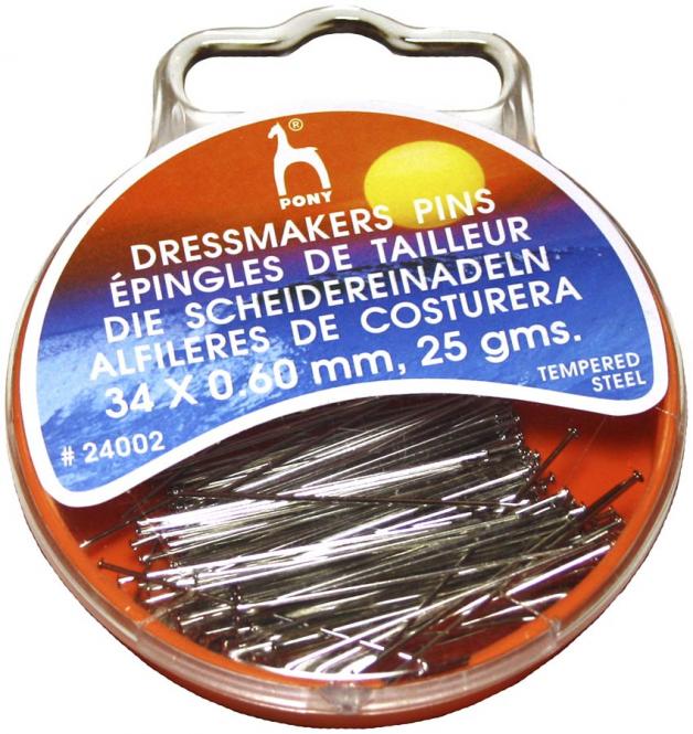 Wholesale Dressmarkers Pins 0,60 x 34 mm silver