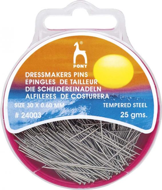 Wholesale Dressmarkers Pins 0,60 x 30 mm silver