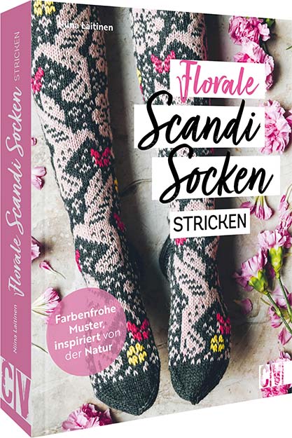Wholesale Knit floral Scandi socks