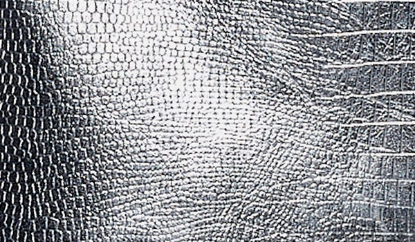 Großhandel Kunstleder-Zuschnitt Metallic Glänzend Silber 66x45cm