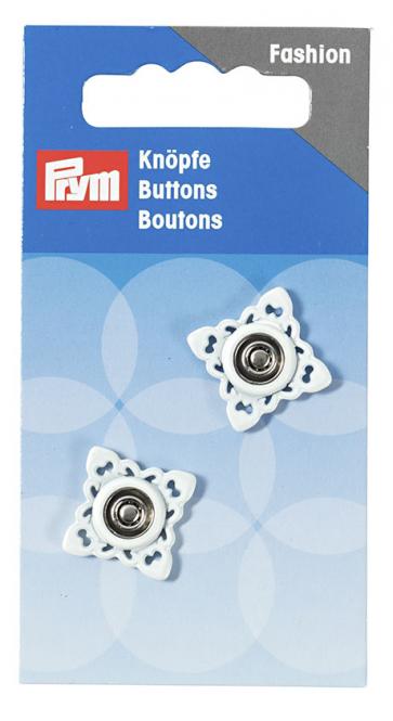 Wholesale sew on buttons square 21mm white