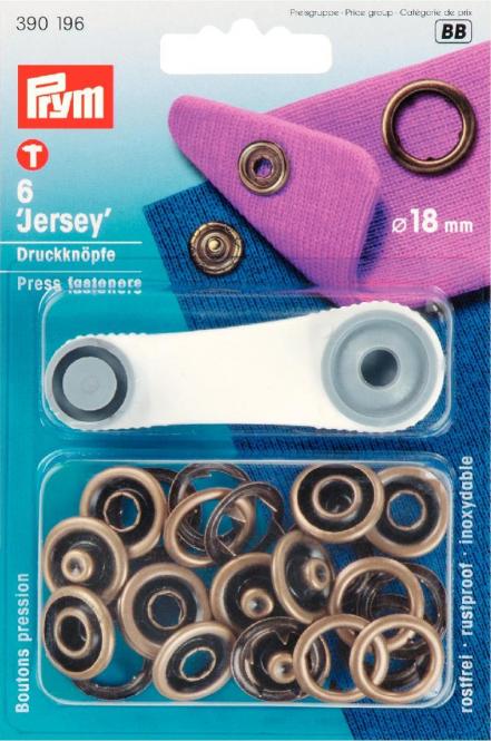Wholesale Non-sew fast Jersey br 18mm nat-br 6pc