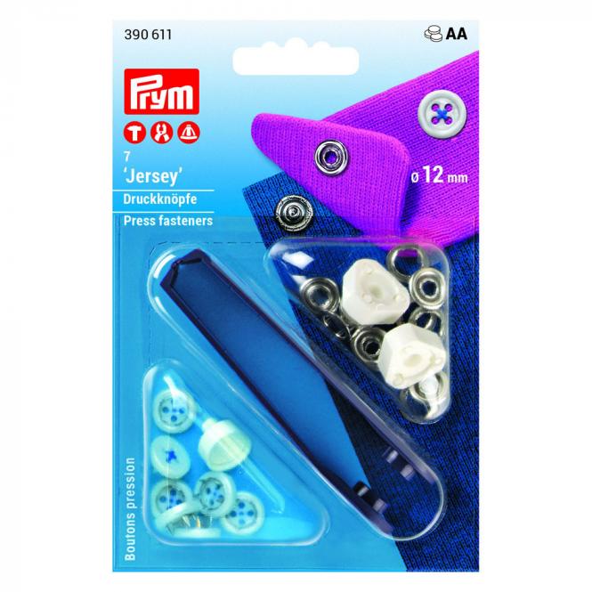 Wholesale Non-sew press fasteners 12 mm blue