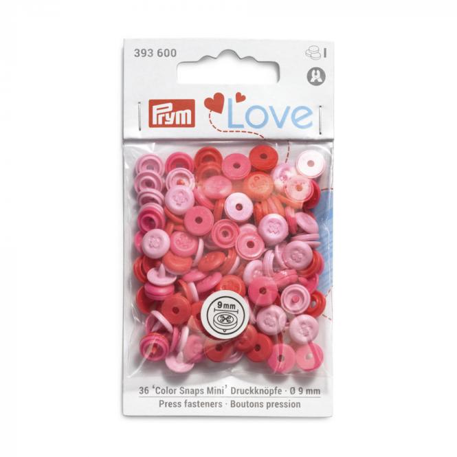 Großhandel Prym Love Color Snaps Mini Annähoptik rosa