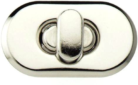 Wholesale Turn clasp for bags silv-col 1pc